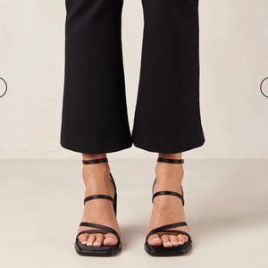 Alohas Alexa Black Satin Heeled Sandal